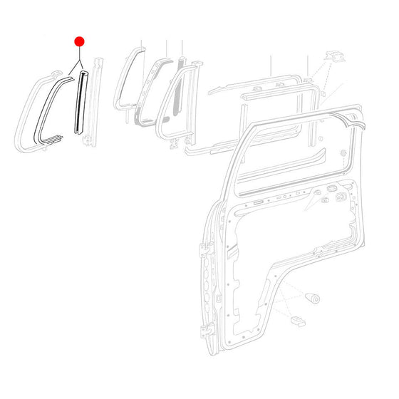 Bay window 68-79 non opening quarter window seal