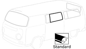 Bay window side window seal for window with vent 221845285