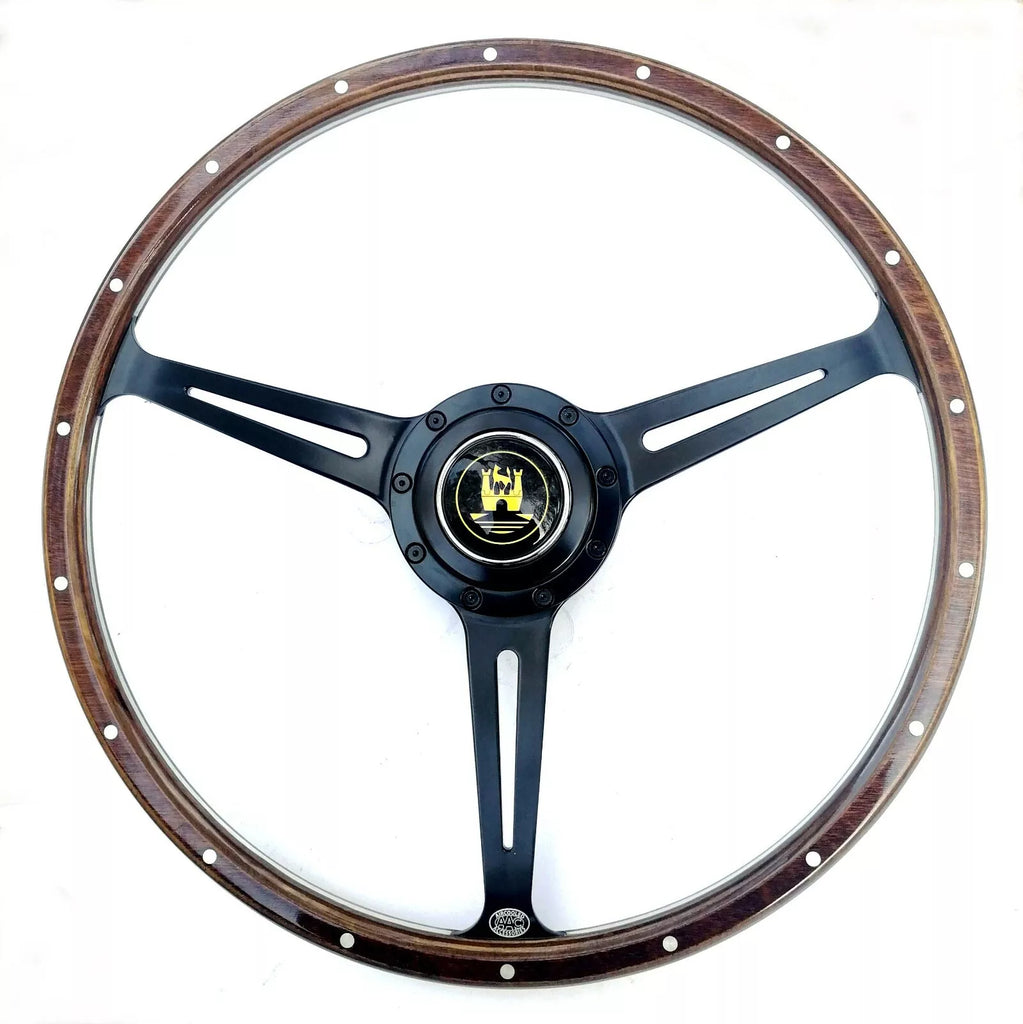 Beetle, Karmann, Type 3 Black and Timber 16" steering wheel AAC280