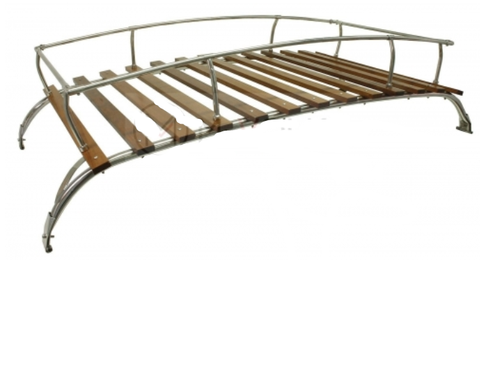 Roof Rack - 2 bow stainless steel and timber